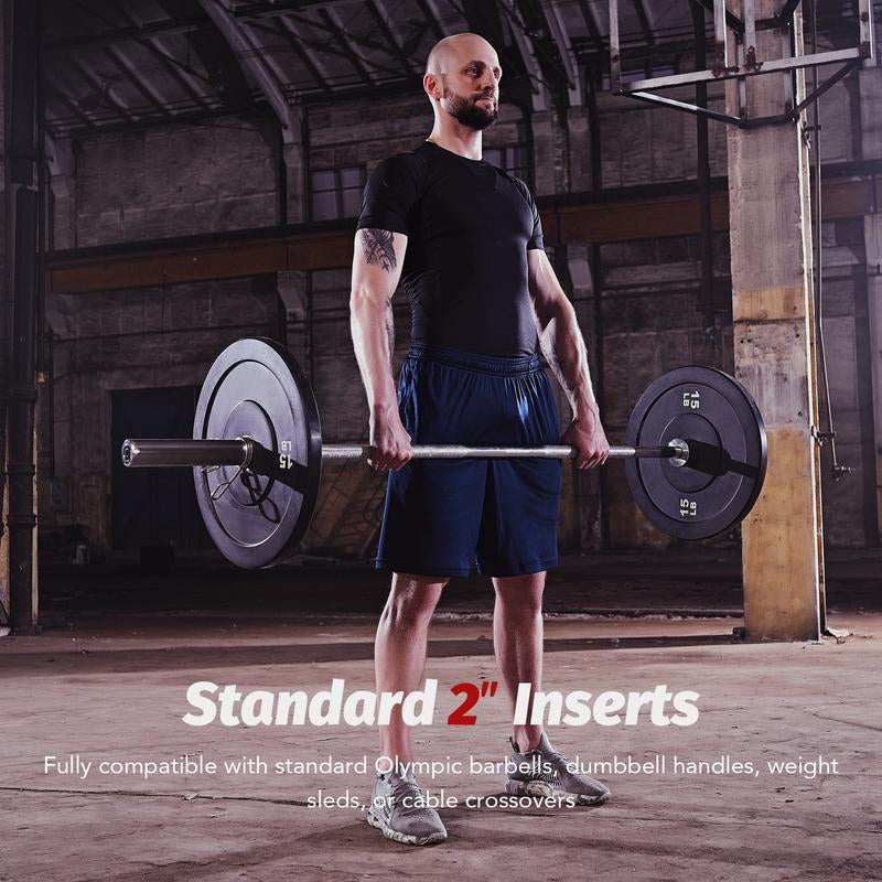 【Summer Sports】Zelus Weight Plate Set, Twin 2" Bumper Plates, Olympic Weight Set with Rubber Barbell Dumbbell Plates Stainless Steel Inserts for Pro or Home/Outdoor Gym,Fitness,All Seasons,Gift Idea