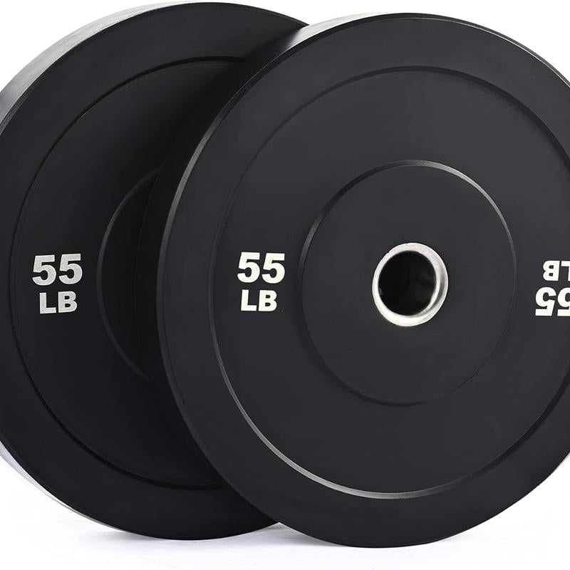 【Summer Sports】Zelus Weight Plate Set, Twin 2" Bumper Plates, Olympic Weight Set with Rubber Barbell Dumbbell Plates Stainless Steel Inserts for Pro or Home/Outdoor Gym,Fitness,All Seasons,Gift Idea