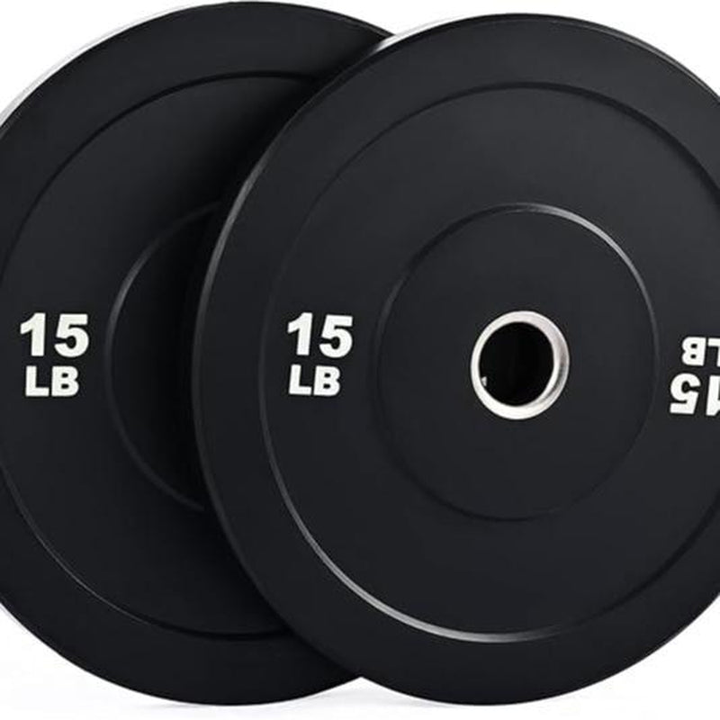【Summer Sports】Zelus Weight Plate Set, Twin 2" Bumper Plates, Olympic Weight Set with Rubber Barbell Dumbbell Plates Stainless Steel Inserts for Pro or Home/Outdoor Gym,Fitness,All Seasons,Gift Idea