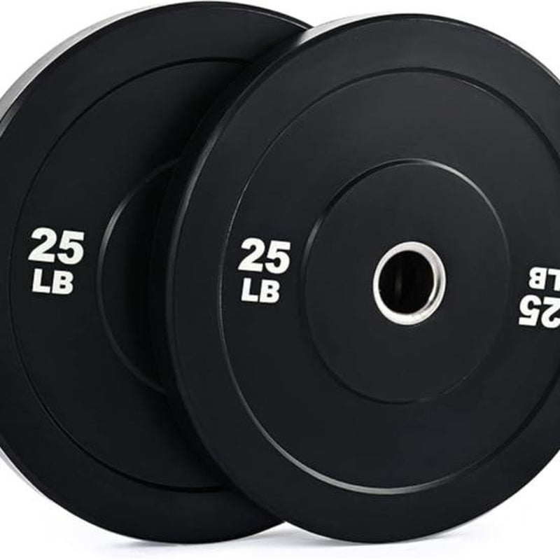 【Summer Sports】Zelus Weight Plate Set, Twin 2" Bumper Plates, Olympic Weight Set with Rubber Barbell Dumbbell Plates Stainless Steel Inserts for Pro or Home/Outdoor Gym,Fitness,All Seasons,Gift Idea