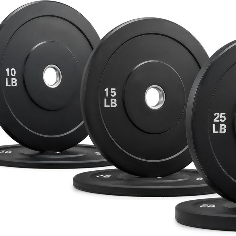 【Summer Sports】Zelus Weight Plate Set, Twin 2" Bumper Plates, Olympic Weight Set with Rubber Barbell Dumbbell Plates Stainless Steel Inserts for Pro or Home/Outdoor Gym,Fitness,All Seasons,Gift Idea
