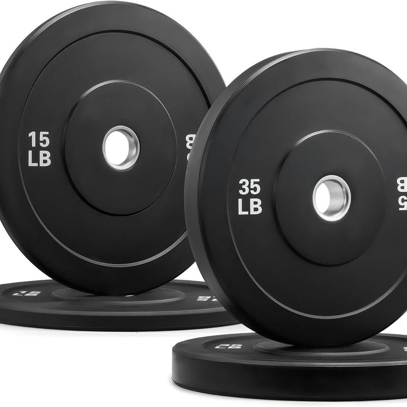 【Summer Sports】Zelus Weight Plate Set, Twin 2" Bumper Plates, Olympic Weight Set with Rubber Barbell Dumbbell Plates Stainless Steel Inserts for Pro or Home/Outdoor Gym,Fitness,All Seasons,Gift Idea