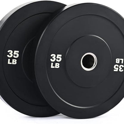 【Summer Sports】Zelus Weight Plate Set, Twin 2" Bumper Plates, Olympic Weight Set with Rubber Barbell Dumbbell Plates Stainless Steel Inserts for Pro or Home/Outdoor Gym,Fitness,All Seasons,Gift Idea