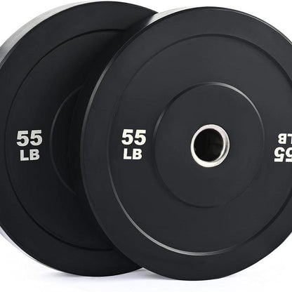 【Summer Sports】Zelus Weight Plate Set, Twin 2" Bumper Plates, Olympic Weight Set with Rubber Barbell Dumbbell Plates Stainless Steel Inserts for Pro or Home/Outdoor Gym,Fitness,All Seasons,Gift Idea