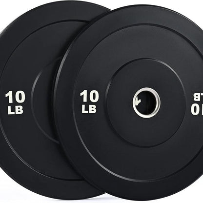 【Summer Sports】Zelus Weight Plate Set, Twin 2" Bumper Plates, Olympic Weight Set with Rubber Barbell Dumbbell Plates Stainless Steel Inserts for Pro or Home/Outdoor Gym,Fitness,All Seasons,Gift Idea