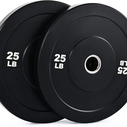 【Summer Sports】Zelus Weight Plate Set, Twin 2" Bumper Plates, Olympic Weight Set with Rubber Barbell Dumbbell Plates Stainless Steel Inserts for Pro or Home/Outdoor Gym,Fitness,All Seasons,Gift Idea